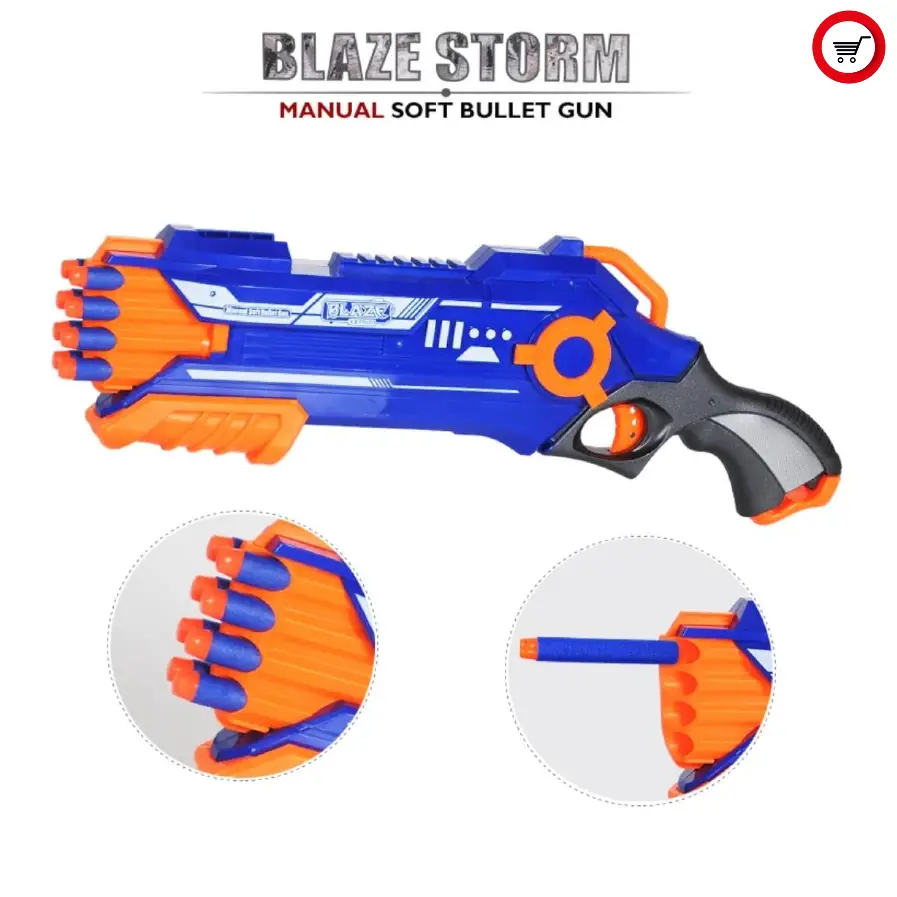 Blaze Storm Manual Soft Bullets Gun 20Pcs 3