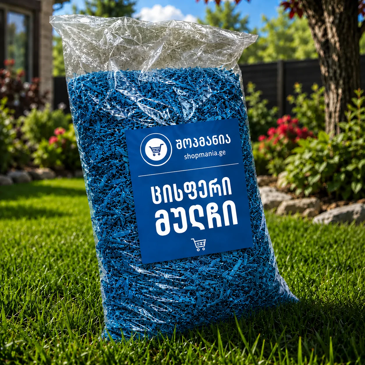 ცისფერი მულჩი - 50 ლიტრი, Blue mulch - 50L | Cisferi Mulchi
